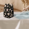 thumbnail image 3 of HELLHERO Travel Steamer Storage Bag Easy Storage Cleaning For Garment Care with Zipper Closure Pink Blooms with Gold Foliage on Black(Case Only), 3 of 6