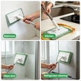 thumbnail image 7 of EEEkit Snap Grip Mini Mop with 4 Reusable Cloth Pads, Zero-Touch Small Dust Mop for Kitchen Counter, Bathroom & Tight Spaces, 39.3" Retractable Handle, 7 of 7