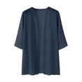 thumbnail image 4 of Linfrsh Shawl Wraps for Women Evening Dresses Chiffon Soft Capelets Wedding Bridal Cover Up(Navy,L), 4 of 5