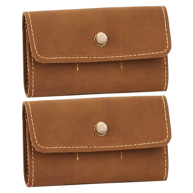 KAKOWELY 2pcs Practical SD TF Memory Case Holder Organizer Retro Carrying Box Memory Carry Box,3.94"X2.36"X0.79"