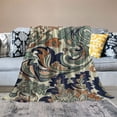 thumbnail image 2 of RUIYC Paisley Fuzzy BlanketKids Bohemian Exotic Style Flannel Throw Blanket Boho Paisley Print All Season Bed Blanket for Sofa Couch Room Indian Style Navy Blue Yellow Plush Blanket White, 2 of 6