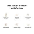 thumbnail image 2 of Calentador de agua eléctrico Leyfeng, hervidor portátil para hervir agua, tetera pequeña, cafetera, calentador de agua de acero inoxidable a prueba de fugas con apagado automático y protección contra, 2 of 8