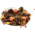 thumbnail image 3 of Corona de otoño con piñas y calabazas, 14 pulgadas, sin iluminación, 3 of 3