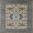 thumbnail image 1 of Ahgly Company Indoor Square Mid-Century Modern Carbon Gray Oriental Area Rugs, 3' Square, 1 of 6