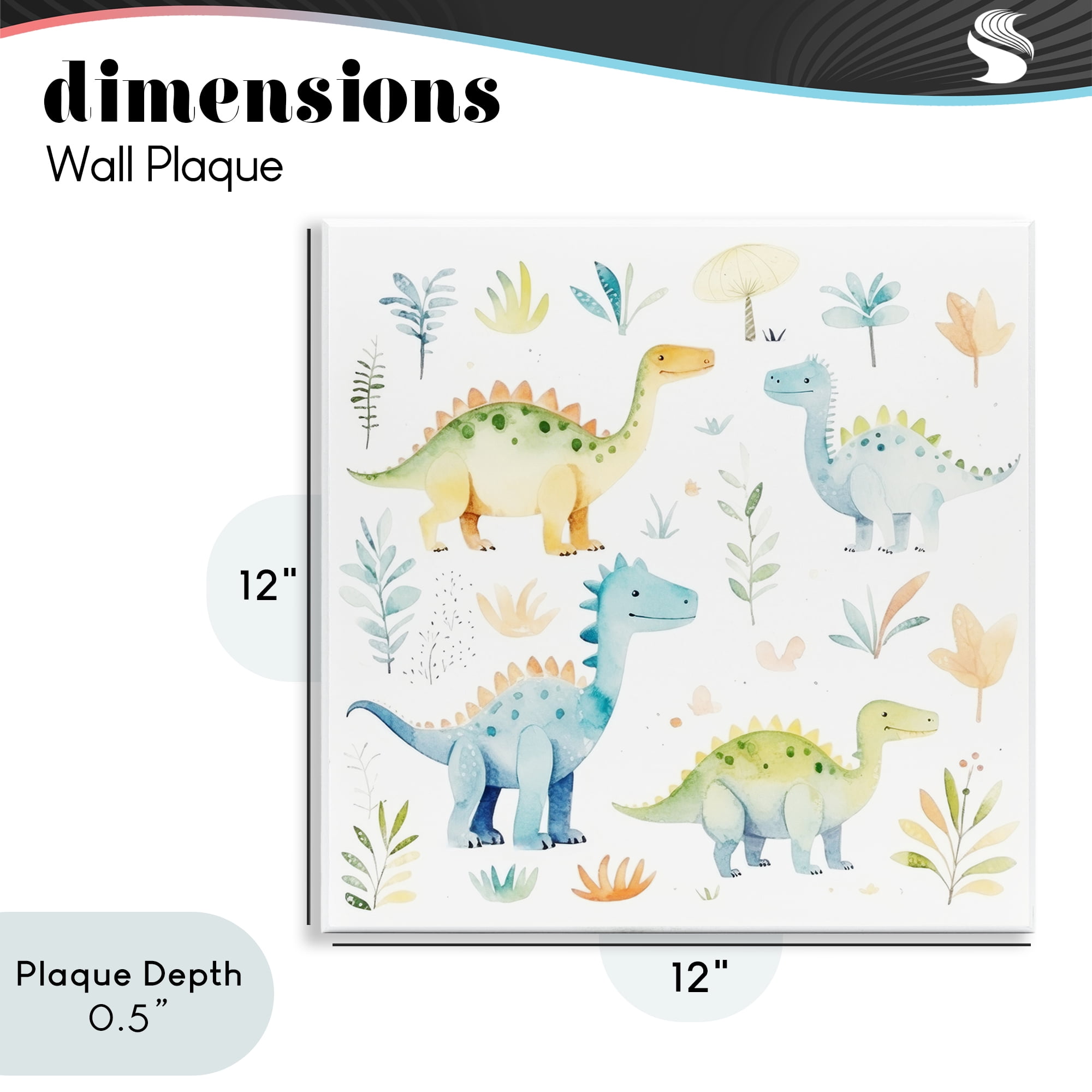 Stupell Industries Different Dinosaur Wonders Wall Plaque Art, design by Lazar Studio