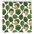 thumbnail image 3 of Ambesonne Artichoke Shower Curtain, Veggie Food Art Pattern, 69"Wx75"L, Fern Green, 3 of 3