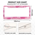 thumbnail image 7 of Aluminum License Plate Frame 2 Pack Car Exterior Accessory Car Tag Holder for Front Rear Plates Cars Decor Pink Hearts and Roses Pattern, 7 of 7