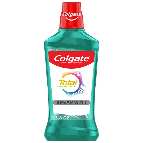 Colgate Total Alcohol Free Mouthwash, Spearmint, 1.0 L