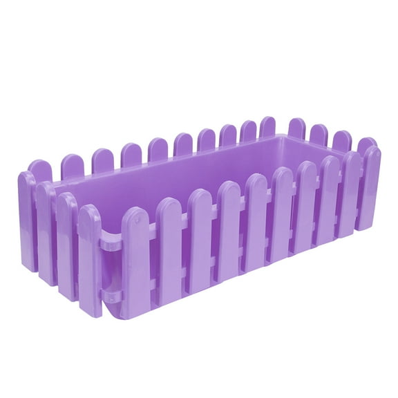 MLINS Flower Window Box Fence Planter Box Decorative Planting Pot Fence Shaped Flower Container