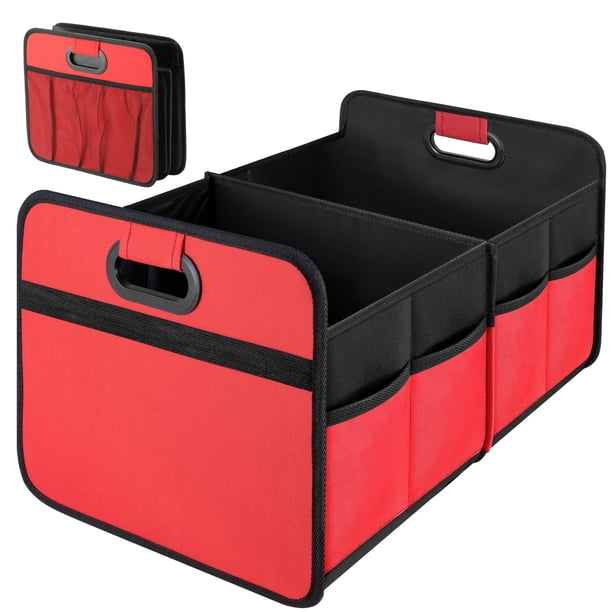 Organizador de maletero de coche, sencillo, de lujo, 2 compartimentos, impermeable