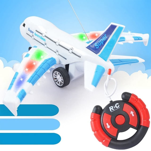 Avión de juguete con control remoto CHEPIHG Airbus luces intermitentes sonido realista 3 a 12 años