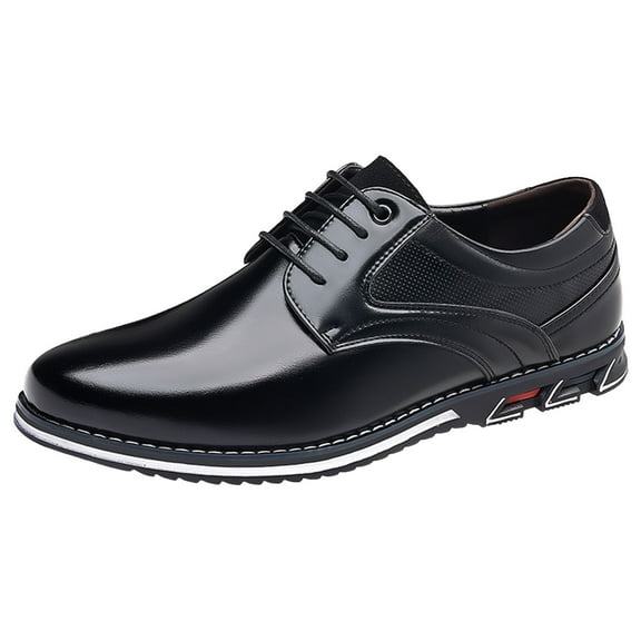 Rrunsv Shoes Men Men'S Oxford Plain Toe Dress Shoes Classic Formal Shoes Black,46