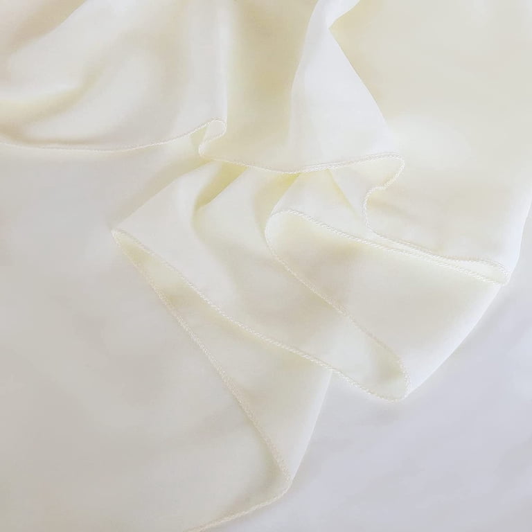 Structured Ivory Drape Ivory Chiffon Drapes 6 Panels 5x20ft With Rod Pocket – 6 Panels, 5ft X ...