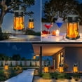 thumbnail image 5 of BinKFF Solar Lanterns Outdoor Lights, Upgraded Flickering Flames Hanging Solar Lights for Outside, Solar Powered Lantern Waterproof, Lanterns Decorative for Yard Patio Garden Decor, 5 of 8