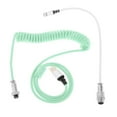 thumbnail image 2 of Tachiuwa Coiled USB to Type C Cable for Desktop Computer Durable for Mechanical Keyboard Blue White(Updated), 2 of 9