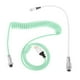 thumbnail image 2 of Cable USB tipo C en espiral, cable USB C dividido para teclado mecánico, carga de teléfono Azul Blanco (Actualizado), 2 of 9