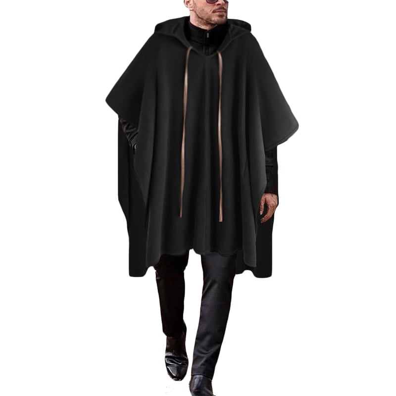 black poncho hoodie