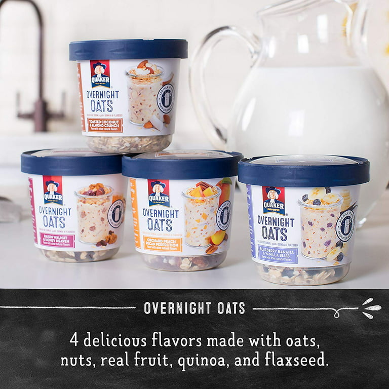 Quaker Orchard Peach Pecan Overnight Oats Cups, 12 ct / 2.57 oz - Foods Co.