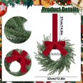 thumbnail image 2 of Christmas Mini Cabinet Wreaths,Small Kitchen Norfolk Wreath,Artificial Farmhouse Xmas Hanging Decor for Window Wall Front Door Candle Rings Wreaths Fireplaces Table Centerpiece Indoor Decorations, 2 of 7