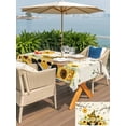 thumbnail image 5 of Outdoor Tablecloth with Umbrella Hole for Patio/Picnic/Party/Camping, Gnomes Sunflower Waterproof Table Cloth Rectangle Table Cover Washable, Bees Branches Floral Elegant Pastoral (60"x 102"), 5 of 8