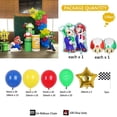 thumbnail image 3 of Kit de arco de guirnalda de globos con temática de Super Brothers Mario, 143 piezas, globos de látex rojos, amarillos y azules, suministros de decoración para fiesta de cumpleaños infantil, 3 of 5