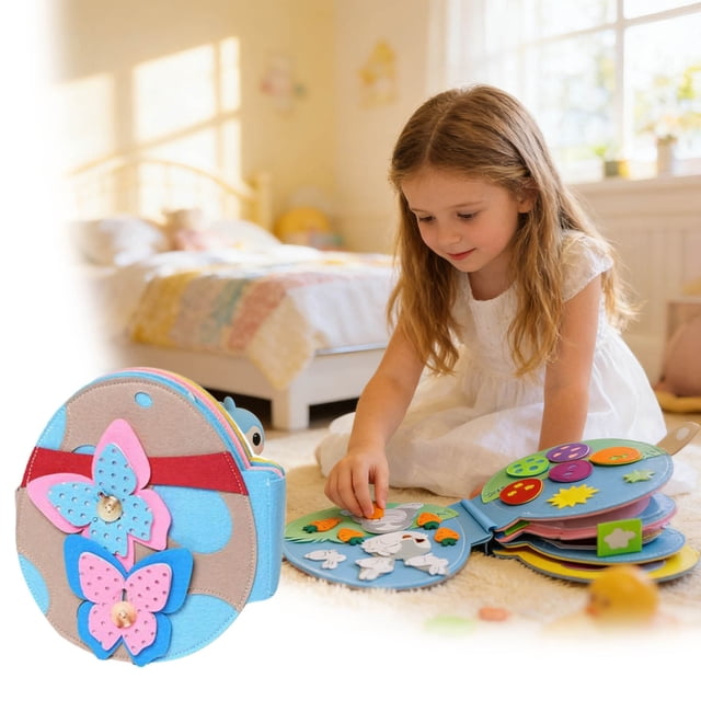 BotaniNest Montessori Rabbit Book Montessori Easter Rabbit's Sticker Book Busy Book DIY Reusable Sticker Book