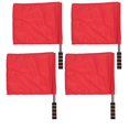 thumbnail image 1 of 4 Pcs Drapeaux d'Arbitre pour Événements sur Piste et sur le Terrain en Acier Inoxydable (Rouge), 1 of 3