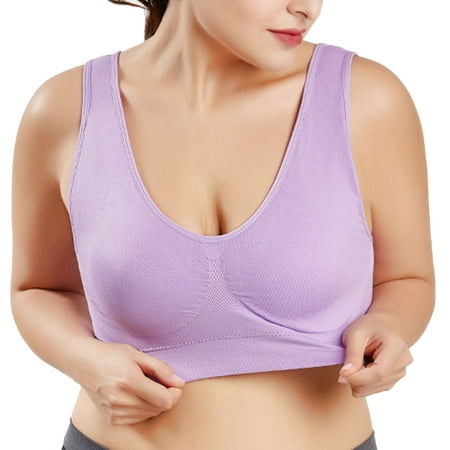 

Women Sports Bra U Shaped Daily High Elastic Solid Ultra Thin Wire Free Workout