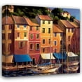 thumbnail image 1 of Michael OToole 28x28 Gallery Wrapped Canvas Wall Art Titled - Portofino Waterfront, 1 of 4