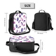 thumbnail image 4 of Thermal Insulation One Shoulder Portable Bento Bag Can Be Reused 8×10.5in For Carrying Drinks Bento Box Fruit Snacks Watercolor Seamless Pattern With Leaves (2), 4 of 8