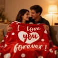 thumbnail image 6 of Meggemo 39.4x51.2 Inch Flannel Romantic Heart Printed Blanket Valentine's Day Soft Warm Throw Blanket for Sofa Bed Chair Indoor Home Use Adds Sweet and Cozy Atmosphere, 6 of 6