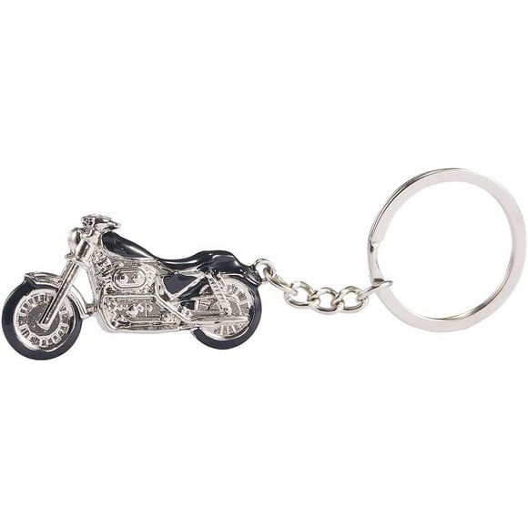 HSHDLDF Quality Black Motorcycle Key Chain Men's Car Keyring Metal Car Keychain Ring Gift