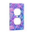 thumbnail image 2 of Yayeee Duplex Wall Plate 1-Gang 4.5"x2.7" Home Receptacle Light Switch Decorative Outlet Cover, Purple Starfish Pattern, 2 of 7