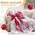 thumbnail image 3 of Pink Bow Flowers Floral Blanket Gifts for Women Kids Girls Lady Birthday Christmas Decor Mom Wife Sisters Daughter Grandmother Easter Mother''s Day Throw Blankets 50"x60", 3 of 6