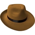 thumbnail image 2 of Adult's Brown 20s Gangster Fedora Hat Costume Accessory, 2 of 2
