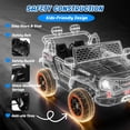 thumbnail image 4 of 24V 2 Seater Ride On Toys for Kids, Ride On Car with Remote Control, Ride On Truck, 4-Wheel Suspension, Soft Start, Bluetooth, Led Lights, Electric Car for Kids Ages 3-8, Gift for Boys Girls - Black, 4 of 9