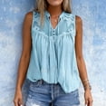 thumbnail image 7 of Lace Camisoles for Women Petite,Junior Plus Size Chiffon Cami with Drawstring,Sleeveless Floral Ruched Elastic Hem Tunic Tank Top, 7 of 7