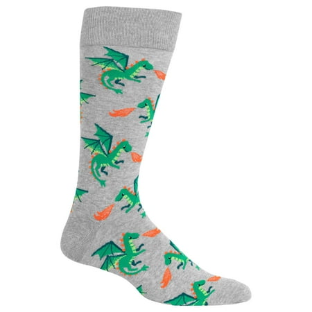Hot Sox Mens Dragon Crew Socks