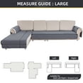 thumbnail image 5 of JIAN YA NA Sectional Couch Covers Waterproof L Shape Sofa Cover 2-Piece Reversible Couch Slipcover with Chaise Lounge Cover Furniture Protector Sofa Slipcovers for Pets Dog Cat (Small, Gray), 5 of 9
