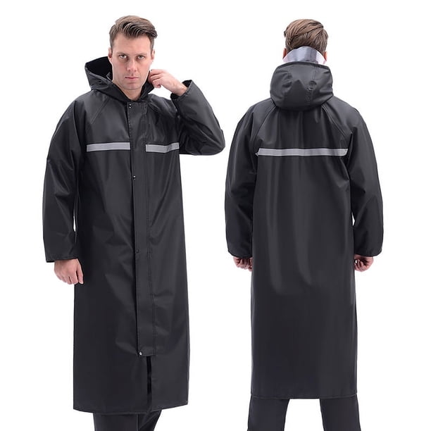 Impermeable reflectante de tela Oxford para exteriores, impermeable largo para hombres y mujeres, para montar a caballo, para adultos