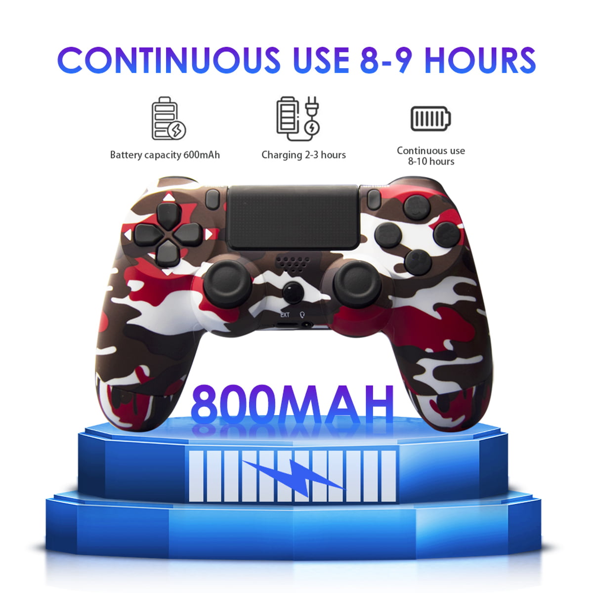 Min leksikon suffix Ps4 Controller Compatible With Playstation 4 Console - Camo Red -  Walmart.com