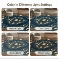 thumbnail image 7 of ODIKA 5'x7' Washable Area Rug Non-Slip, Low Pile, Stain Resistant Boho Moth Design With Celestial Botanical Symmetry Witchy Floral Refined for Guest Room, Lounge, Apartment, 7 of 7