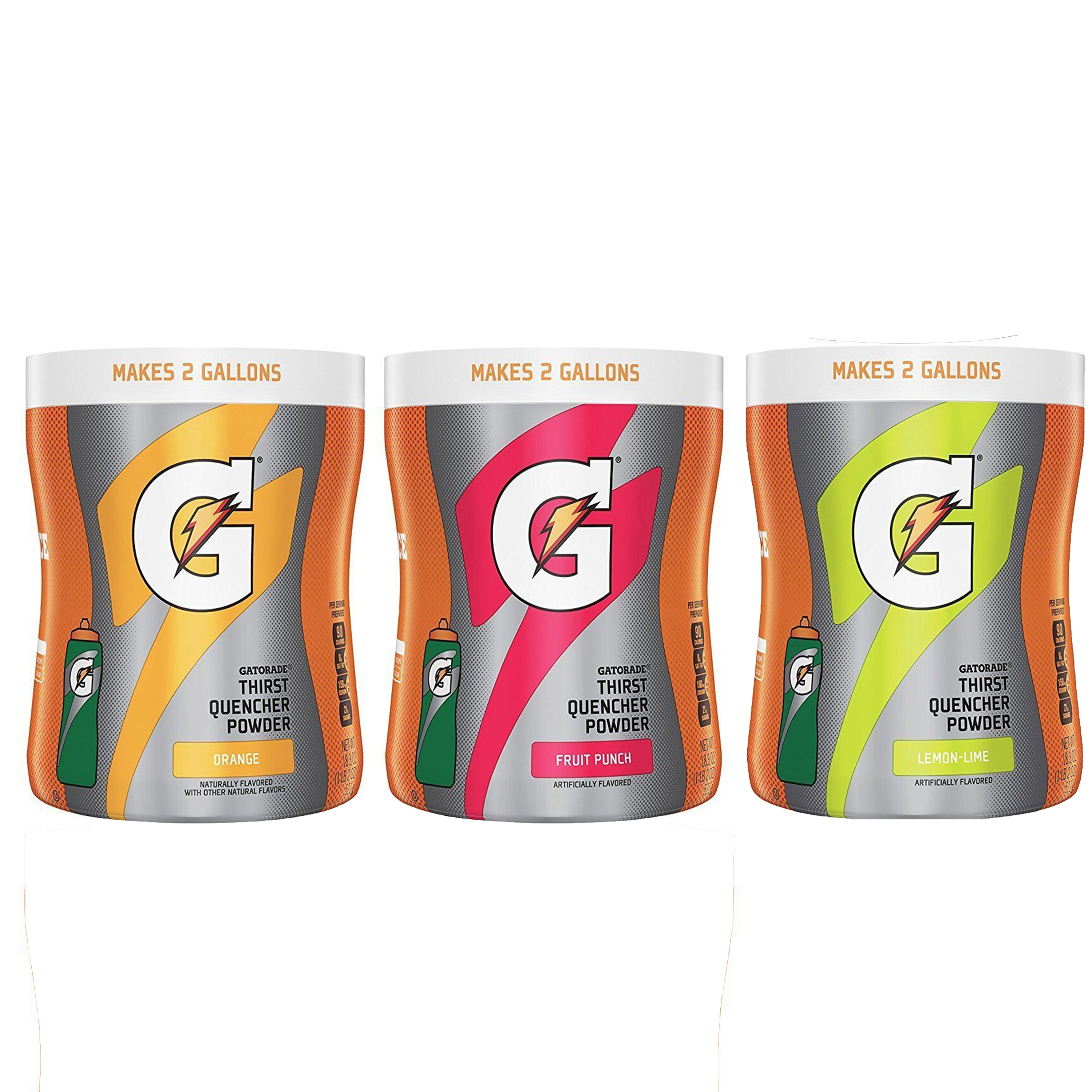 Gatorade Thirst Quencher Powder Variety Pack, 18.3 oz Canisters, 4