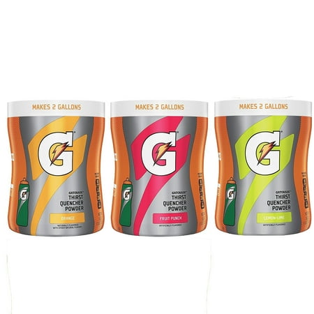 Gatorade Thirst Quencher Powder Variety Pack, 18.3 oz Canisters, 4