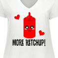 thumbnail image 4 of Inktastic Ketchup Lover Funny Women's Plus Size V-Neck T-Shirt, 4 of 5