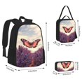 thumbnail image 2 of Balery Butterfly Over Lavender Mochila Escolar 3 en 1 para Niños - Mochila Resistente con Lonchera Térmica y Estuche - Mochila Escolar para Niños y Niñas, 2 of 7