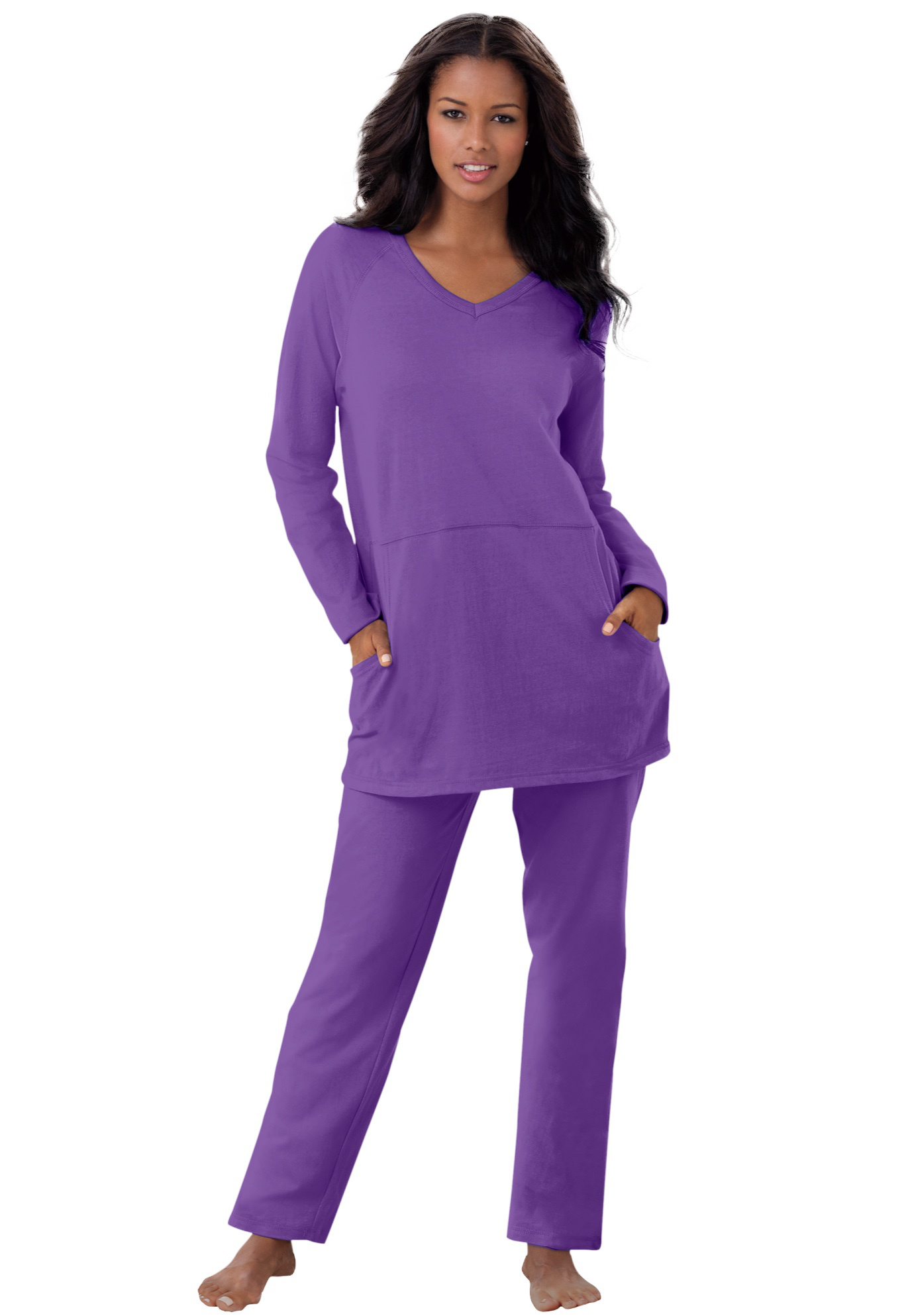 Dreams & Co. Dreams & Co. Women's Plus Size Lounge Set Pajamas 4X