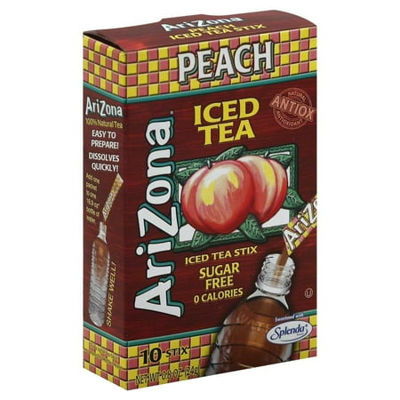 Arizona Lemon Iced Tea Sugar Free 0 Calories Iced Tea Stix- 10 CT