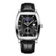 thumbnail image 5 of Reloj de automático para hombre con correa de piel y esfera rectangular clásica, color negro 1 jinwen Reloj de cuarzo automático para mujer, 5 of 5