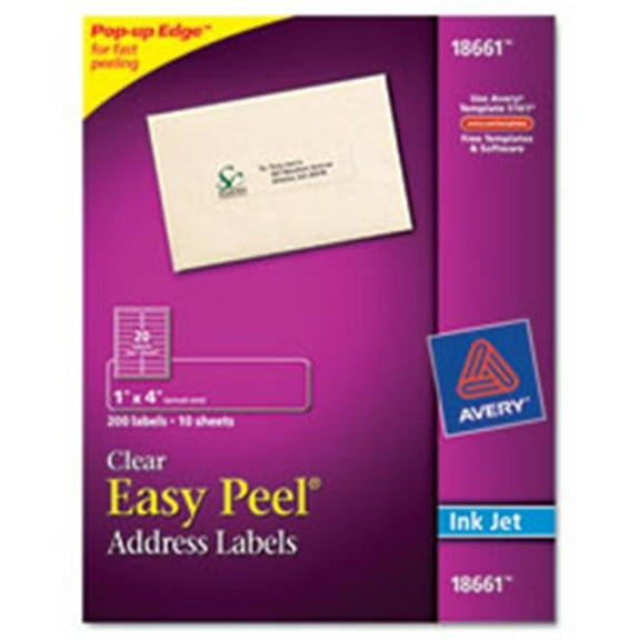 Avery Easy Peel Inkjet Printer Mailing Labels